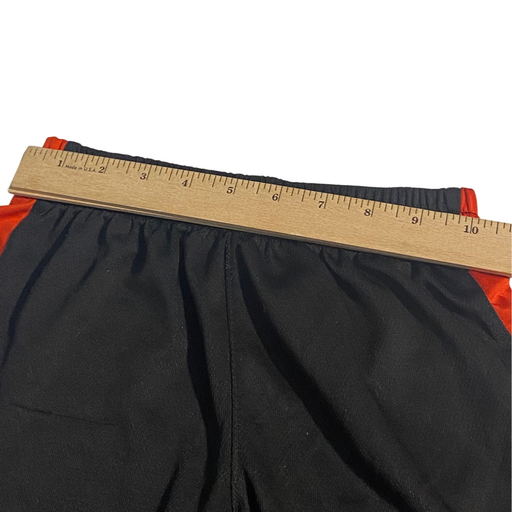 Puma Boys Athletic Shorts Size 7 Black & Red Elastic Waist Active 100% Polyester