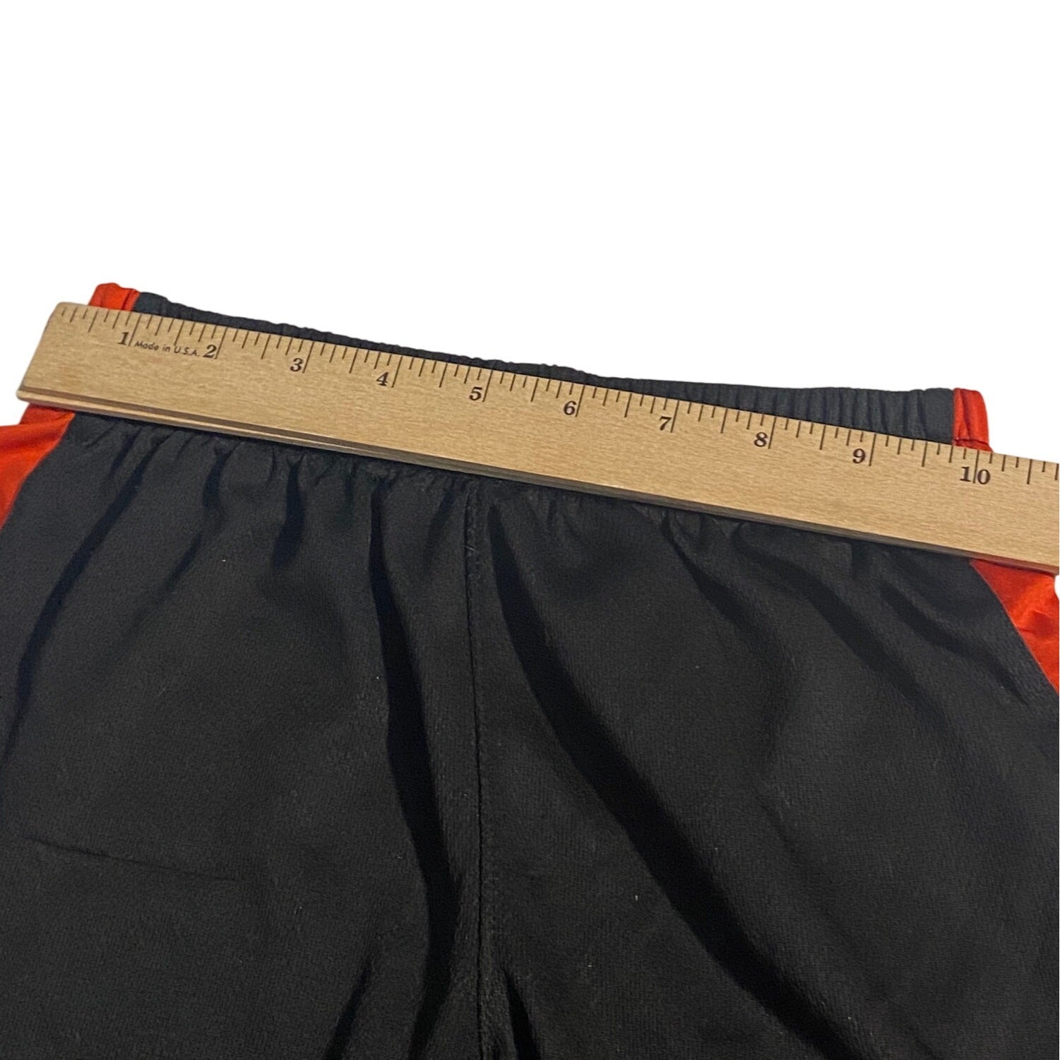 Puma Boys Athletic Shorts Size 7 Black & Red Elastic Waist Active 100% Polyester