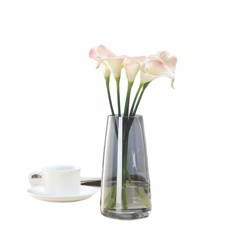 Petite Glass Vase In Symphony Soot Black Elegant Decorative Accent
