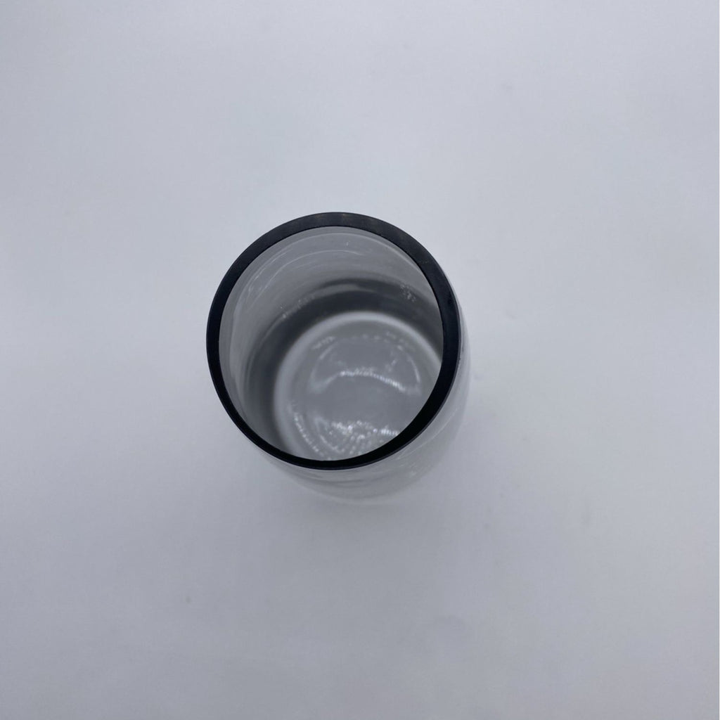 Petite Glass Vase In Symphony Soot Black Elegant Decorative Accent