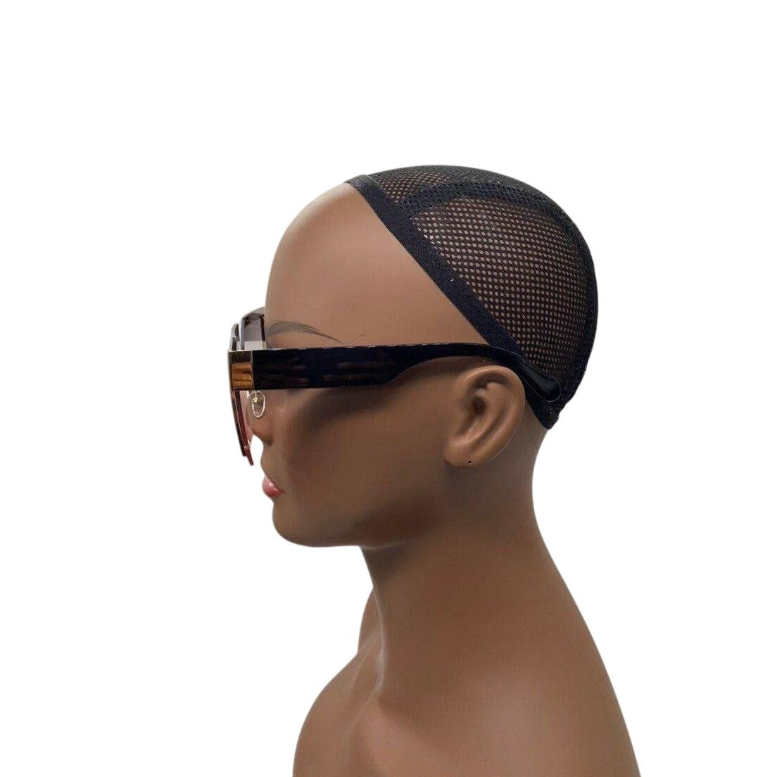 Frameless Hourglass Sunglasses Pink Gradient & Gold Accents Oversized Modern Look