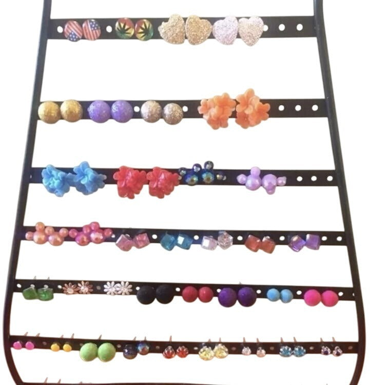 Women's Random Fashion Stud Earrings Lot of 50 Pairs Mixed Styles Colors Girls