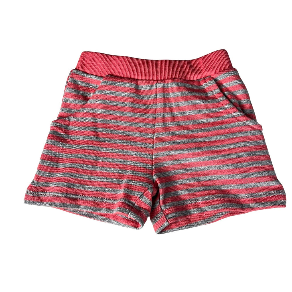 Sterling Baby Girl Striped Cotton Shorts Pink/Gray Size NB Soft & Comfortable