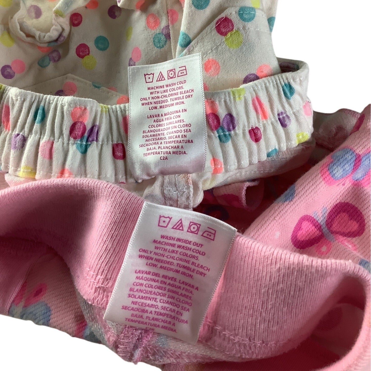 Garanimals Baby Girl 2 Pc Shorts Set 3-6M Butterfly & Polka Dot Prints