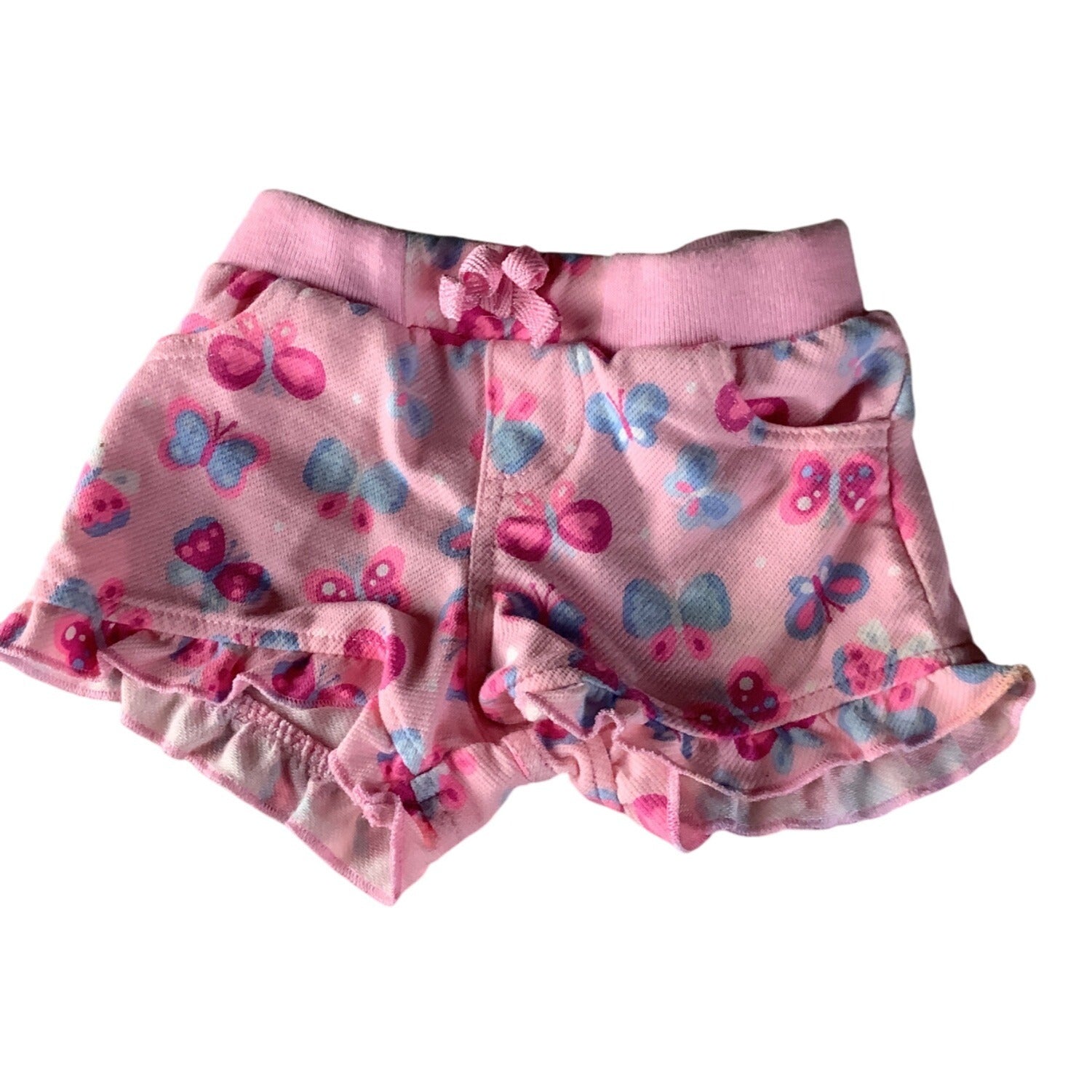 Garanimals Baby Girl 2 Pc Shorts Set 3-6M Butterfly & Polka Dot Prints