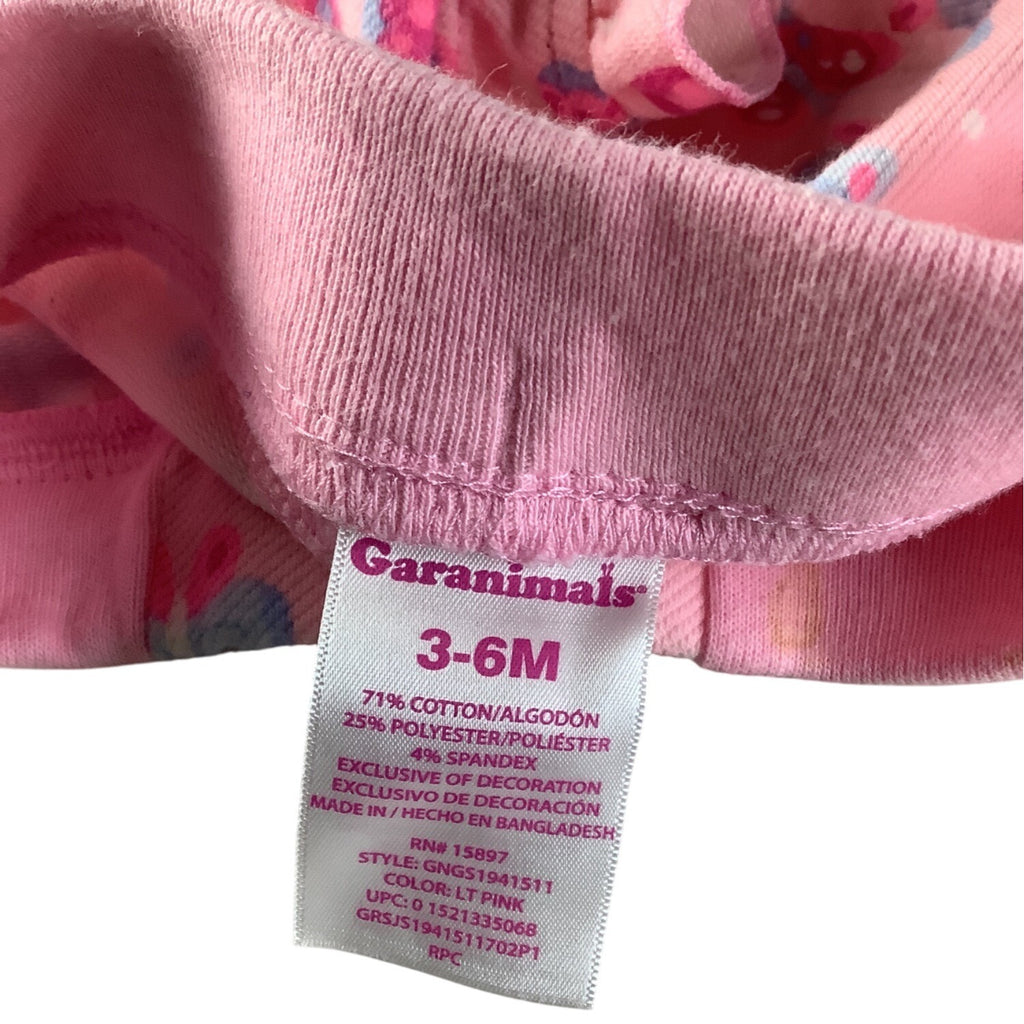 Garanimals Baby Girl 2 Pc Shorts Set 3-6M Butterfly & Polka Dot Prints