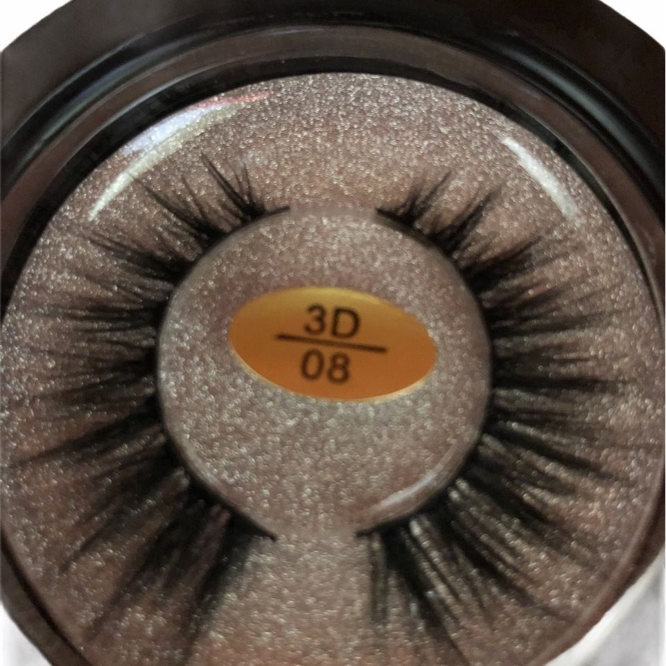 Handmade 3D Mink Lashes #8 Long Thick Eyelashes Extension 100% Real Mink