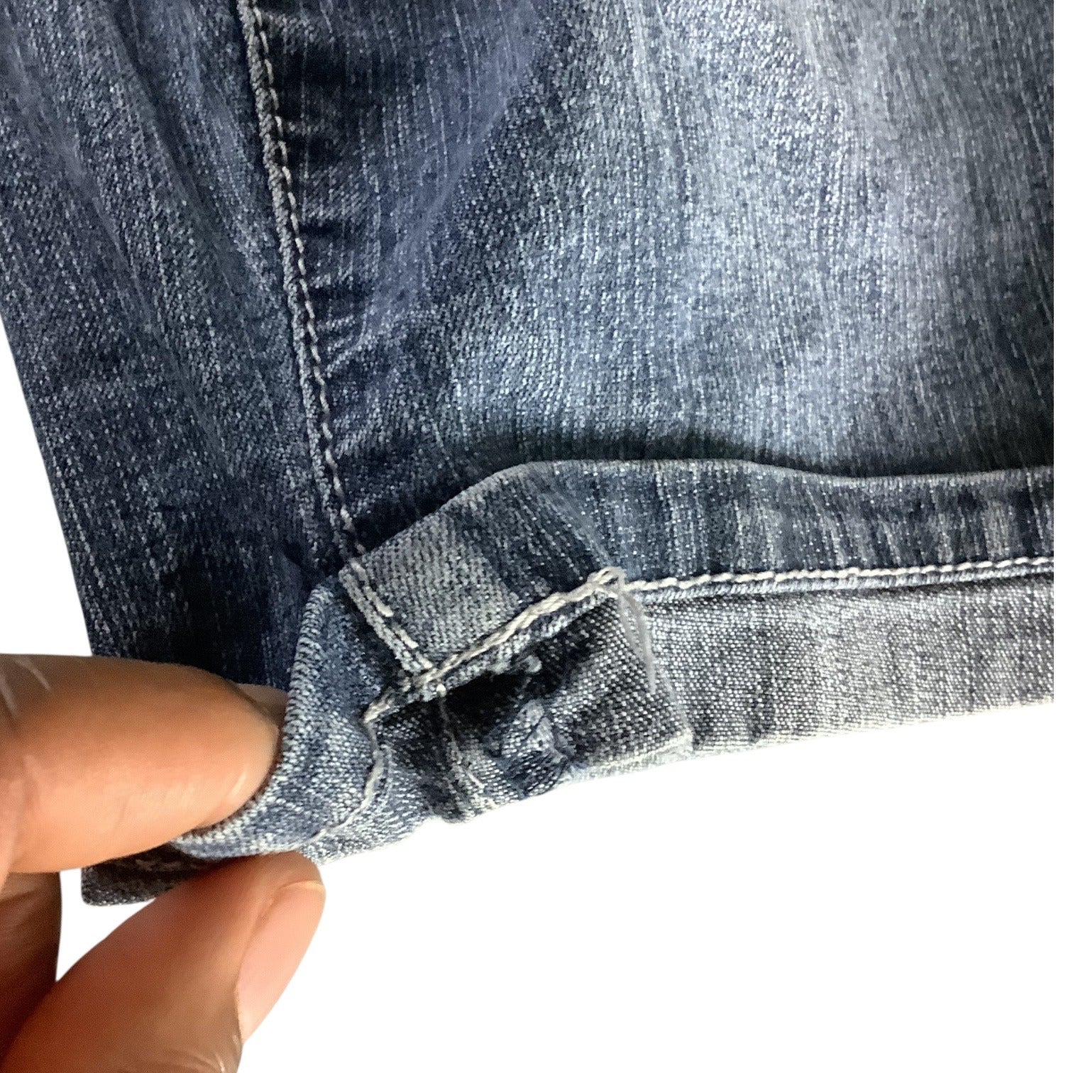 Girls Denim Bermuda Shorts Size 16 1/2 Rhinestone Detail Elastic Waist Band