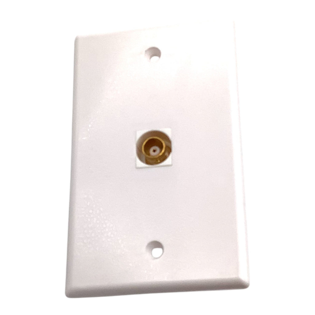 Bnc Wall Plate With Bnc Video Keystone Insert Jack White 8668