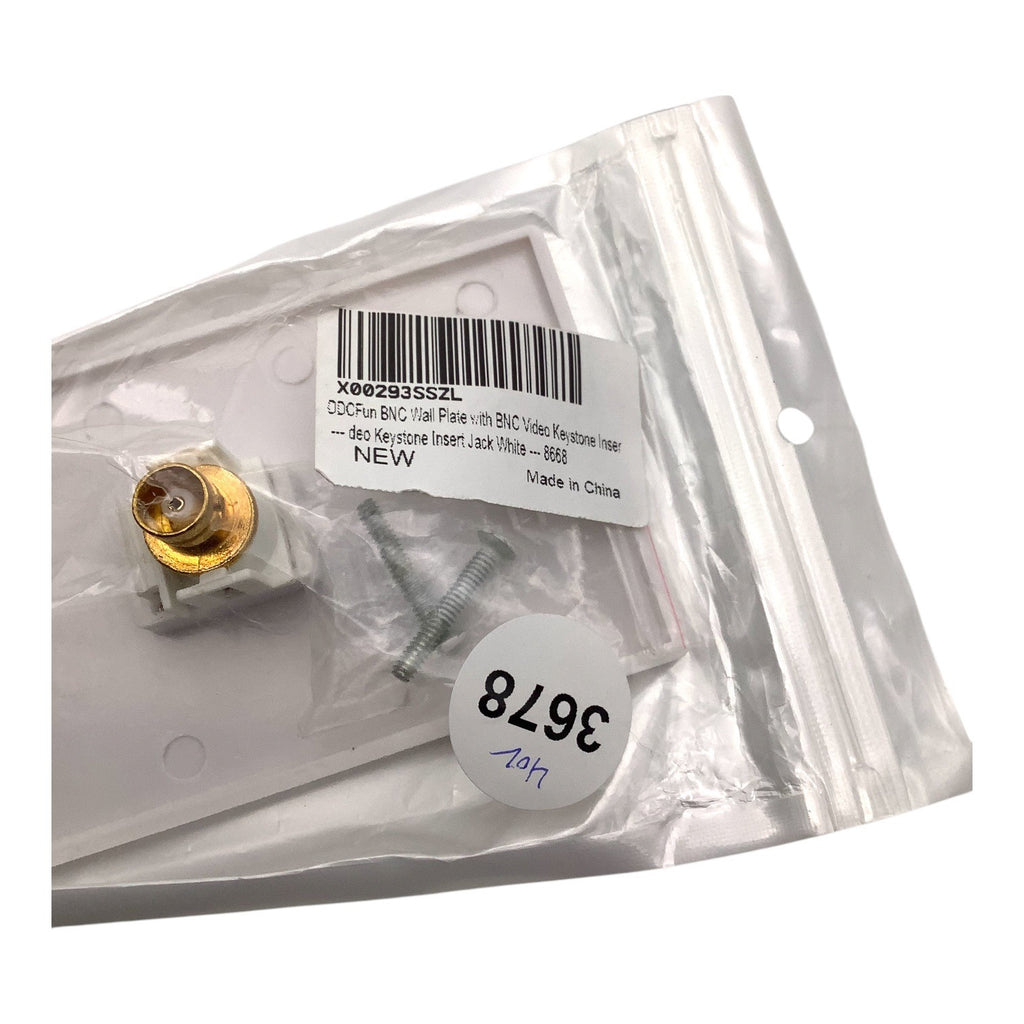 Bnc Wall Plate With Bnc Video Keystone Insert Jack White 8668