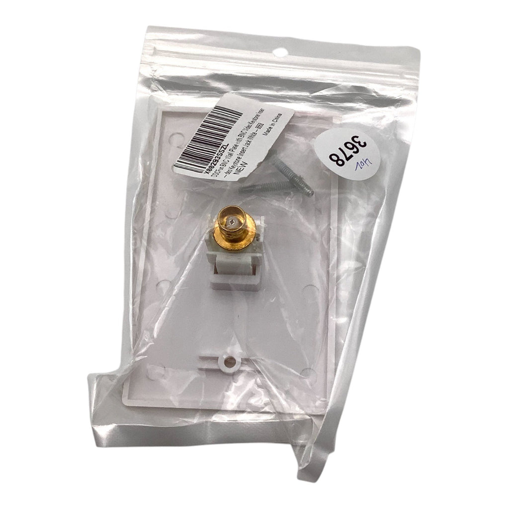 Bnc Wall Plate With Bnc Video Keystone Insert Jack White 8668