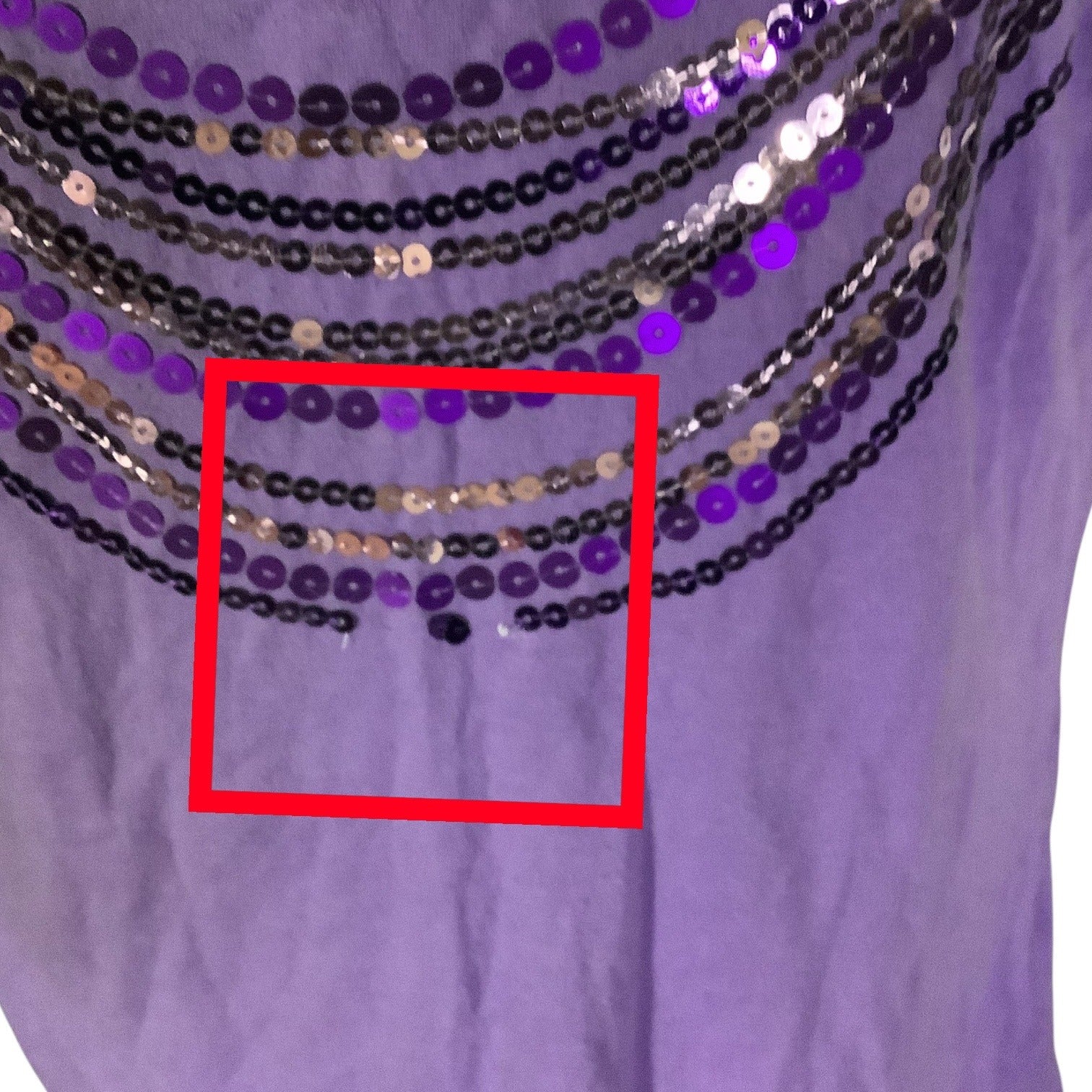 Justice Girls Long Sleeve Purple Shirt Size 18 Sequined Front White Sleeves