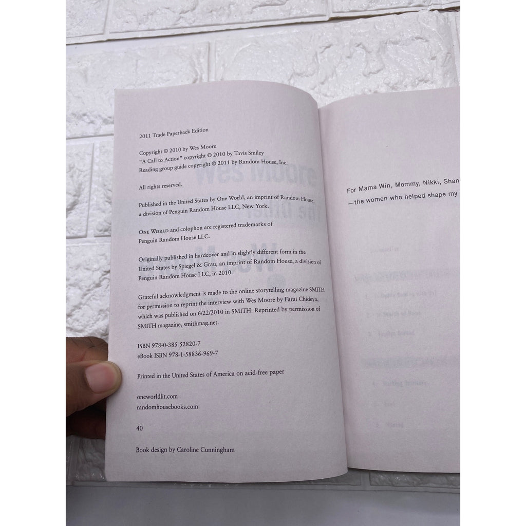 The Other Wes Moore: One Name Two Fates By Wes Moore 2010 Paperback