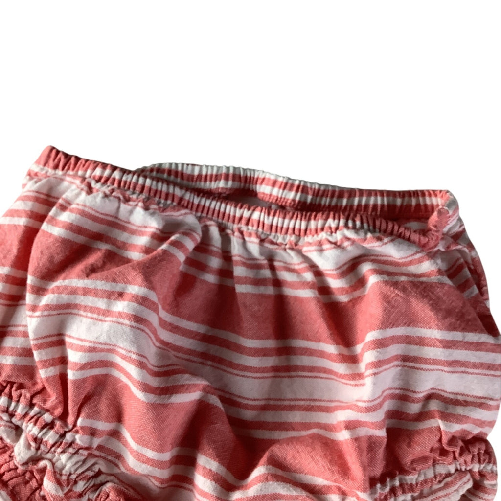 Old Navy Baby Girl Striped Bloomers Diaper Cover Size 0-3M Pink White Cotton