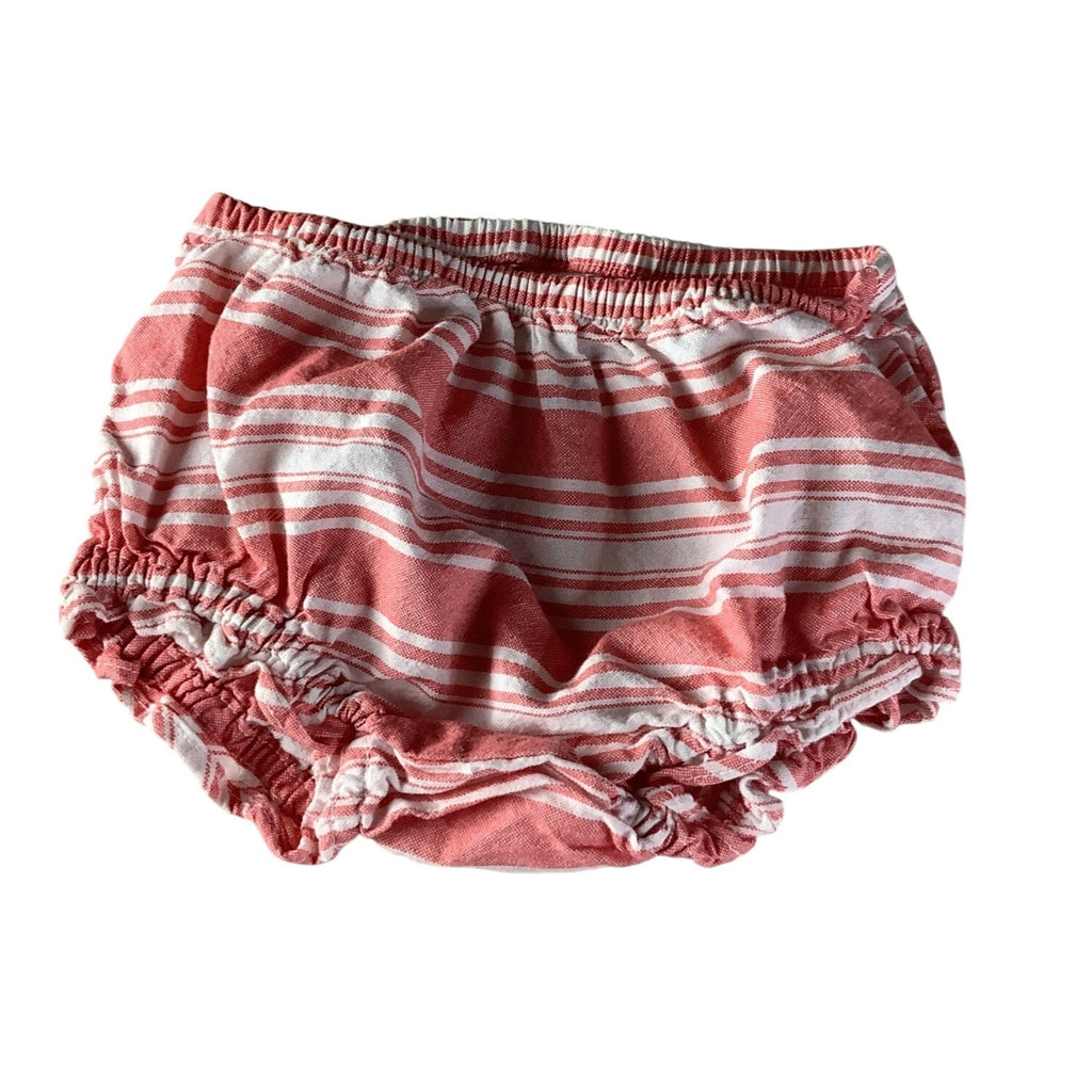 Old Navy Baby Girl Striped Bloomers Diaper Cover Size 0-3M Pink White Cotton