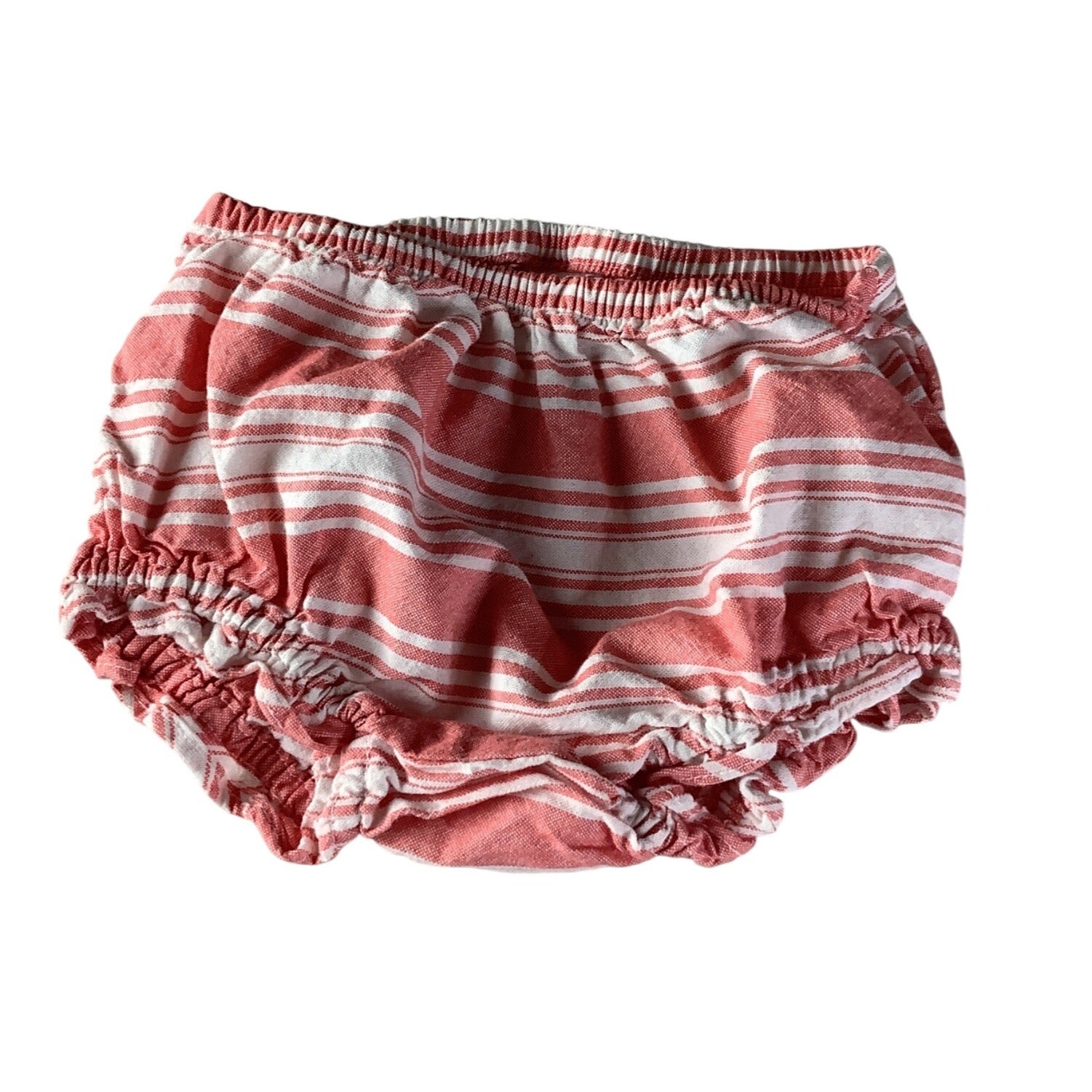 Old Navy Baby Girl Striped Bloomers Diaper Cover Size 0-3M Pink White Cotton