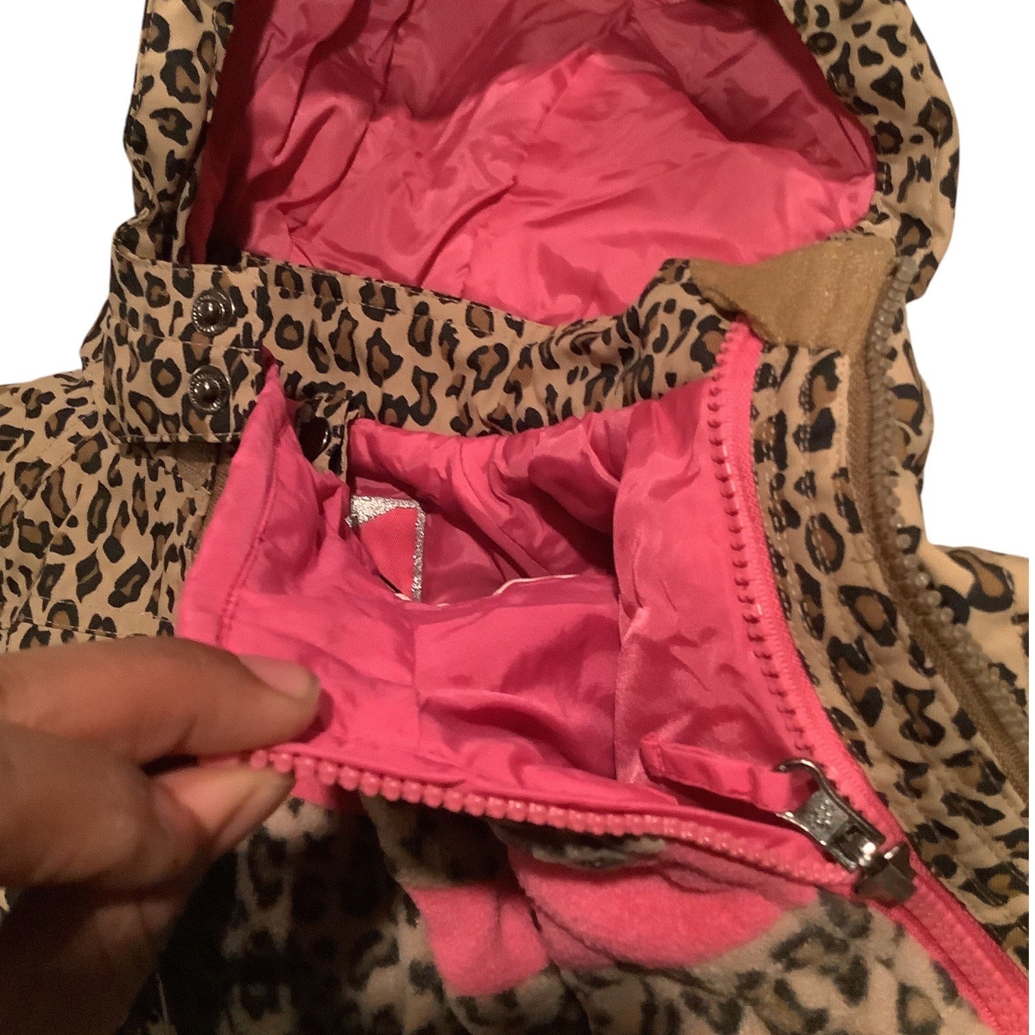 The Childrens Place Baby Girls Leopard Print Coat Size 6-9M Thermolite Insulation