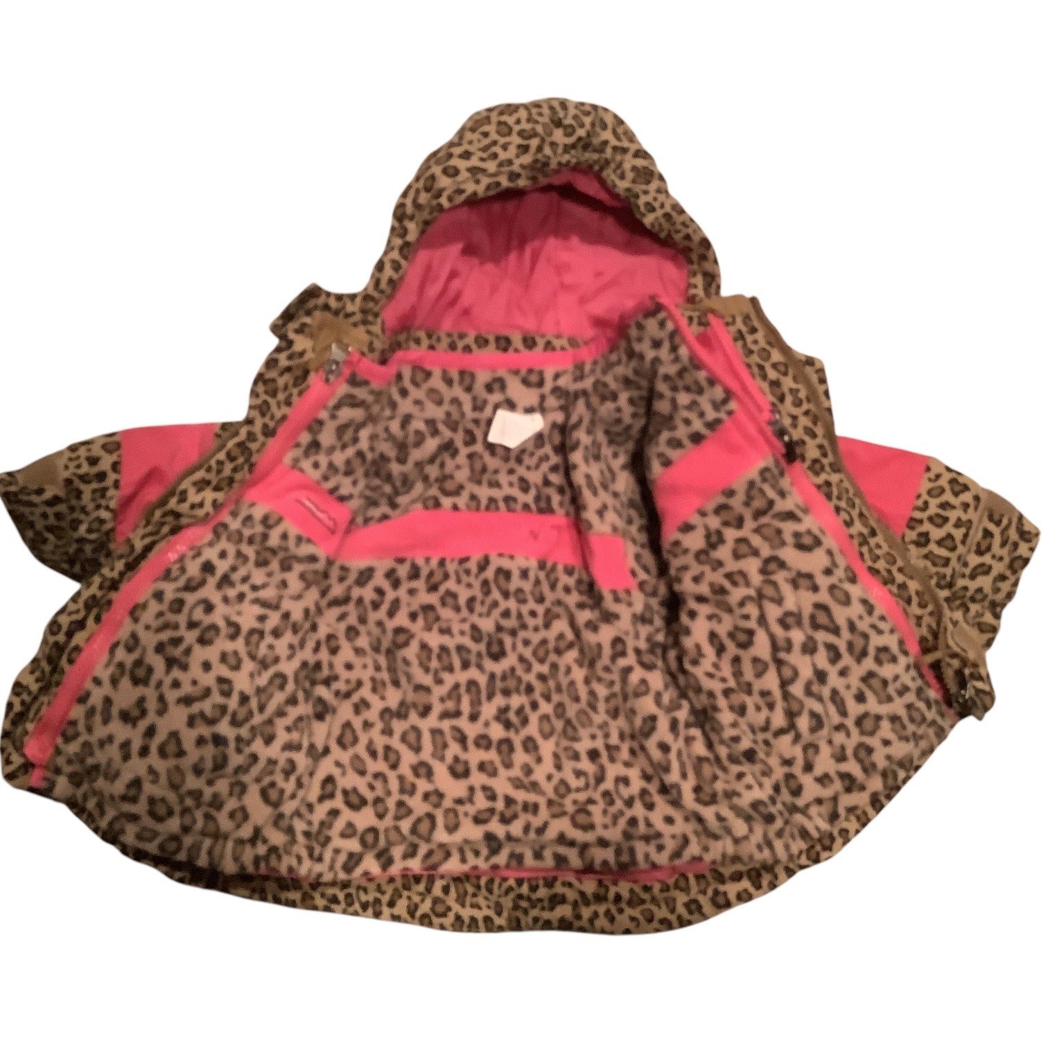 The Childrens Place Baby Girls Leopard Print Coat Size 6-9M Thermolite Insulation
