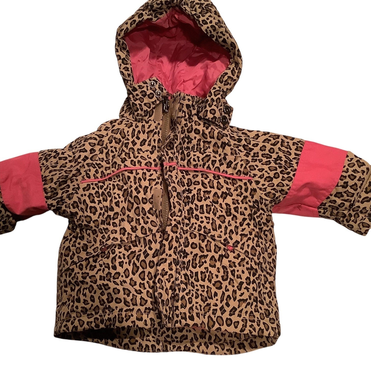 The Childrens Place Baby Girls Leopard Print Coat Size 6-9M Thermolite Insulation