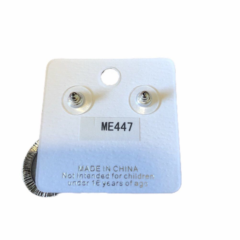 Meme Chic Zebra Pattern Drop Earrings With Rhinestone Accents