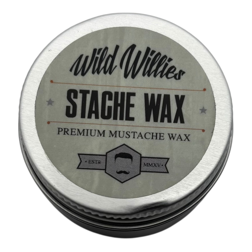 Wild Willies Stache Wax Premium Mustache Wax Style & Hold 1 oz Tin Grooming Accessory