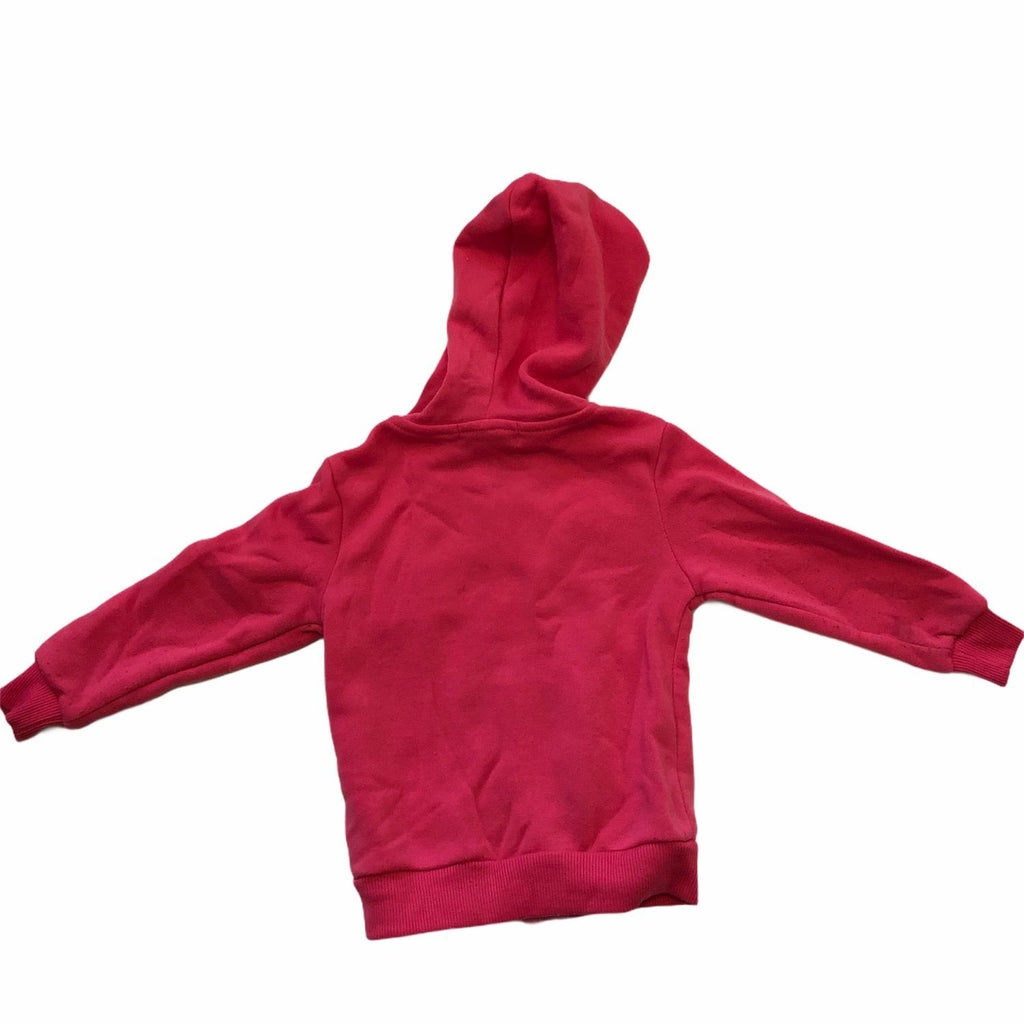 Coney Island Baby Girls Pink Hoodie Jacket Size 12M Heart Zipper Detail