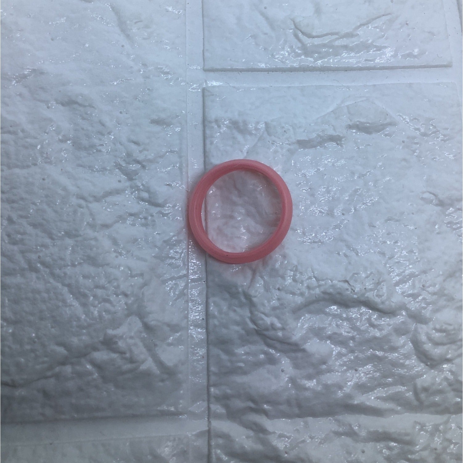 Silicone Wedding Ring Women's Rubber Band Metal Pink Size 11 Fashion Jewelry