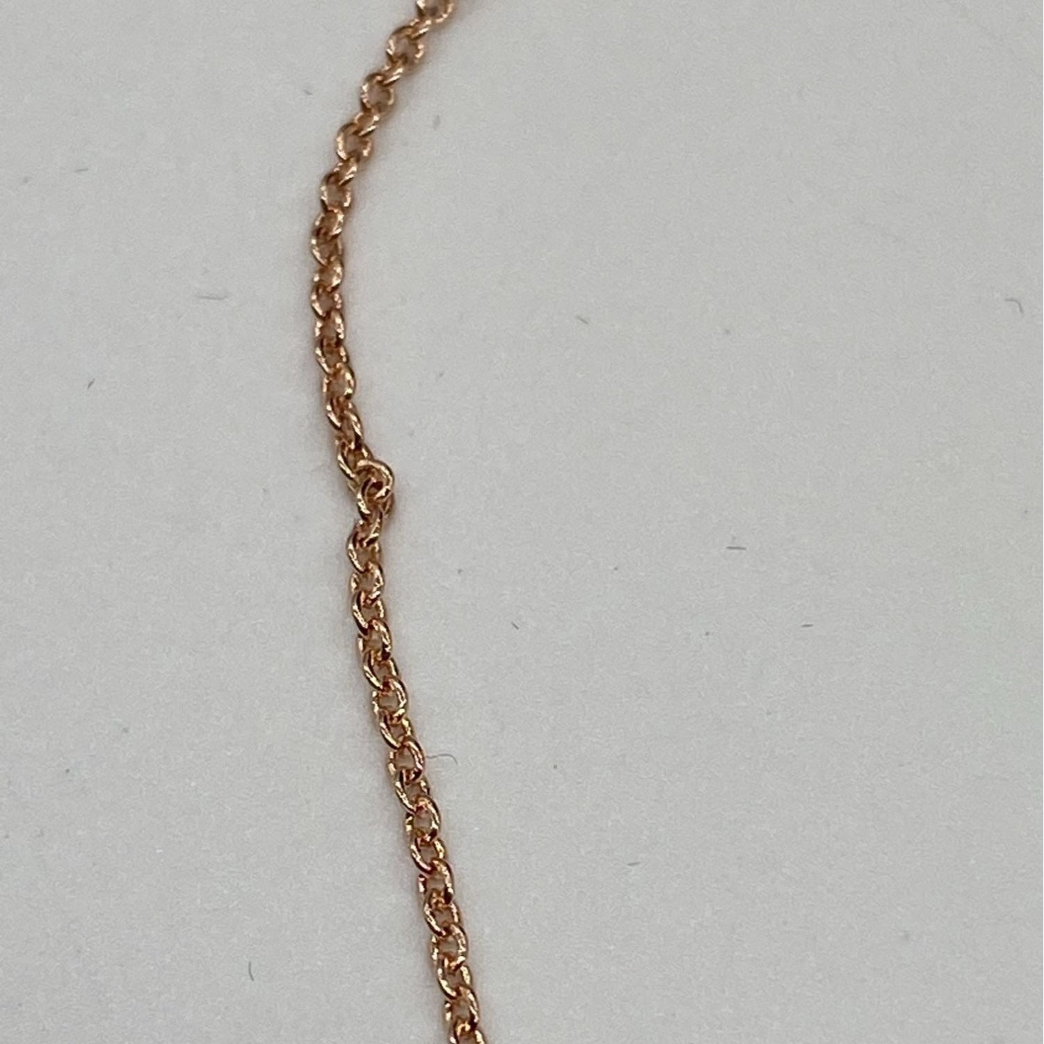 Ruella Bedazzled Ribbon Charm Necklace Womens Rose Gold Elegant Chain 21-50cm