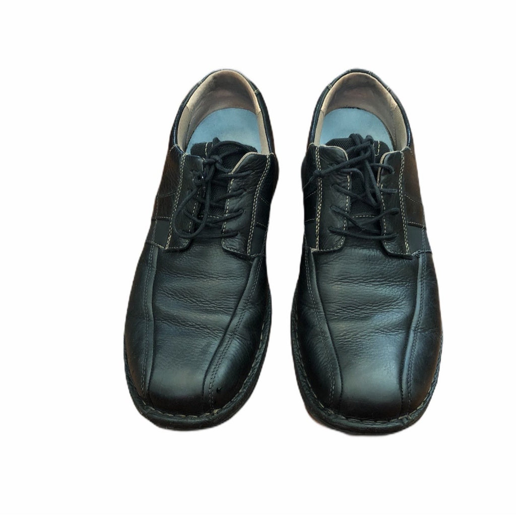 Clarks Espace Mens Size 13M Black Leather Casual Lace Up Oxford Shoes
