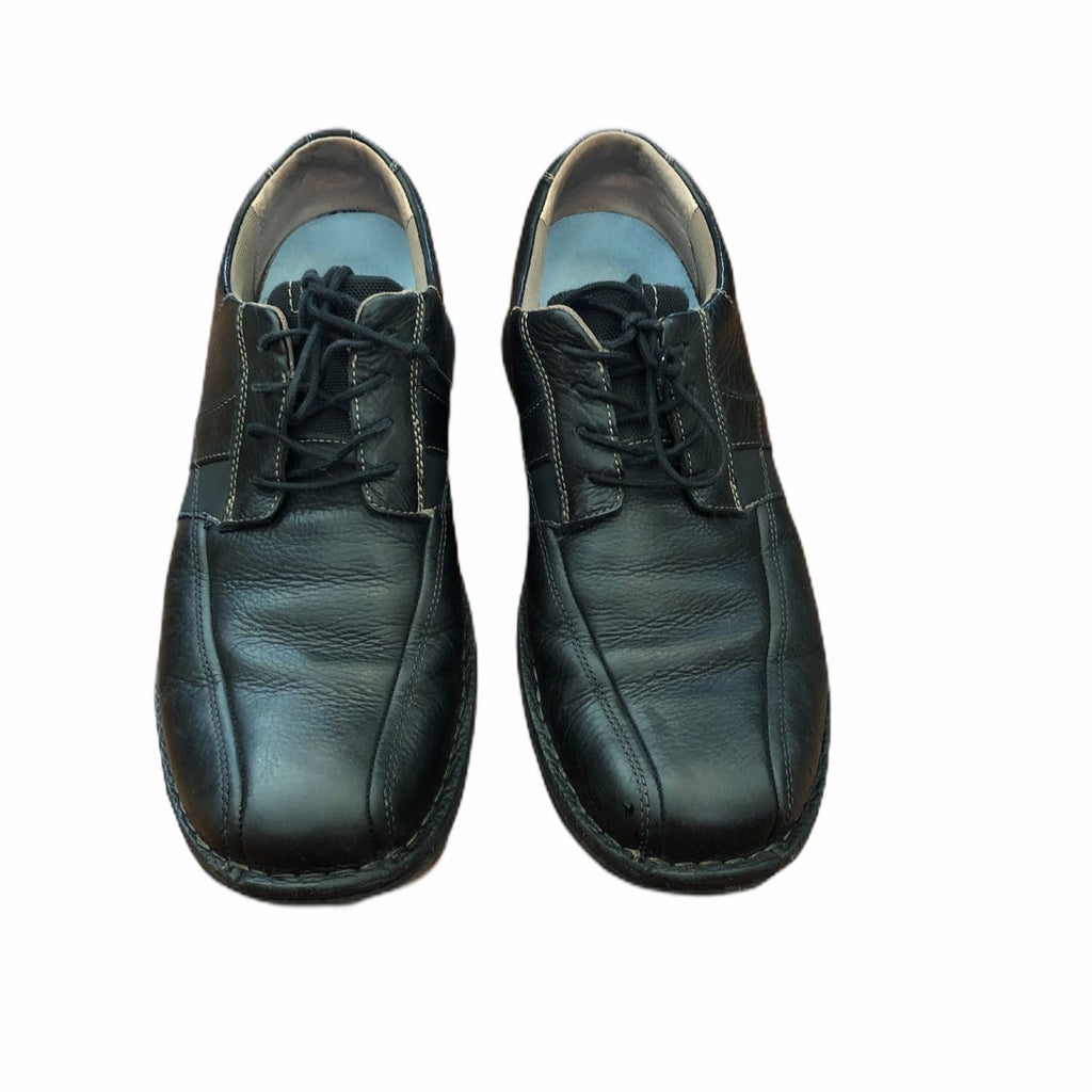 Clarks Espace Mens Size 13M Black Leather Casual Lace Up Oxford Shoes