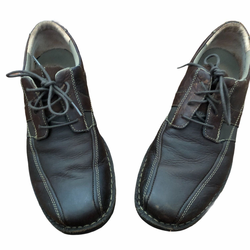 Clarks Espace Mens Size 13M Black Leather Casual Lace Up Oxford Shoes