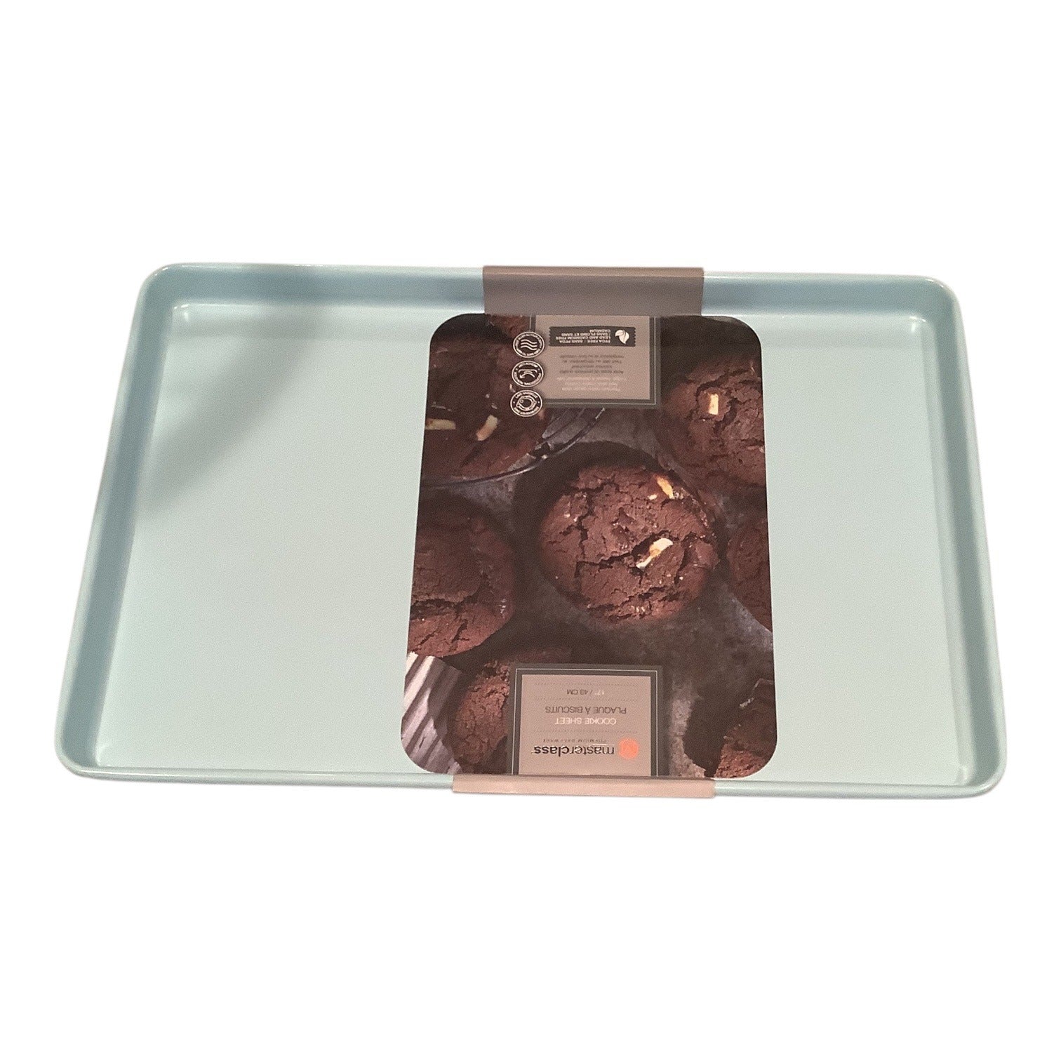 MasterClass Cookie Sheet Baking Tray Non-Stick Heavy Duty 17 In Aqua Finish