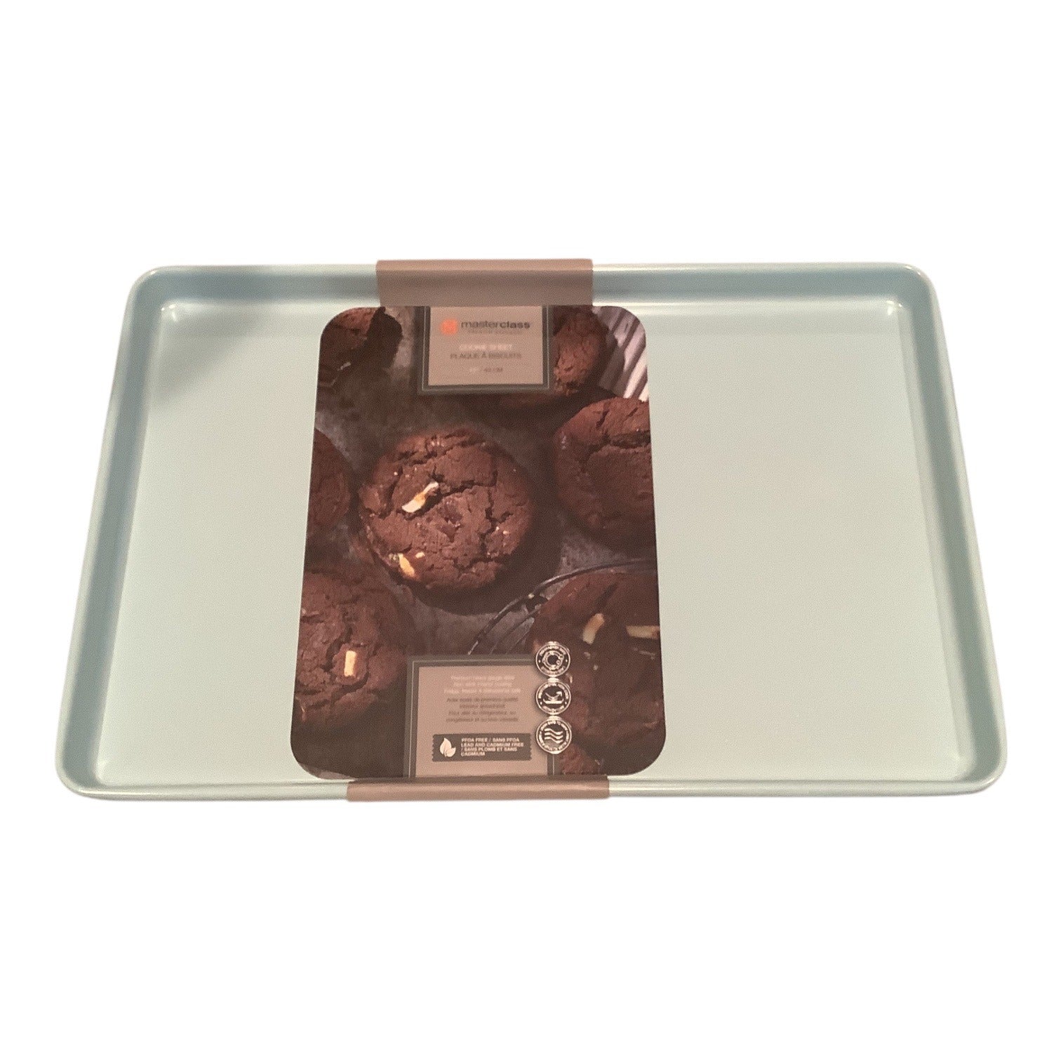 MasterClass Cookie Sheet Baking Tray Non-Stick Heavy Duty 17 In Aqua Finish