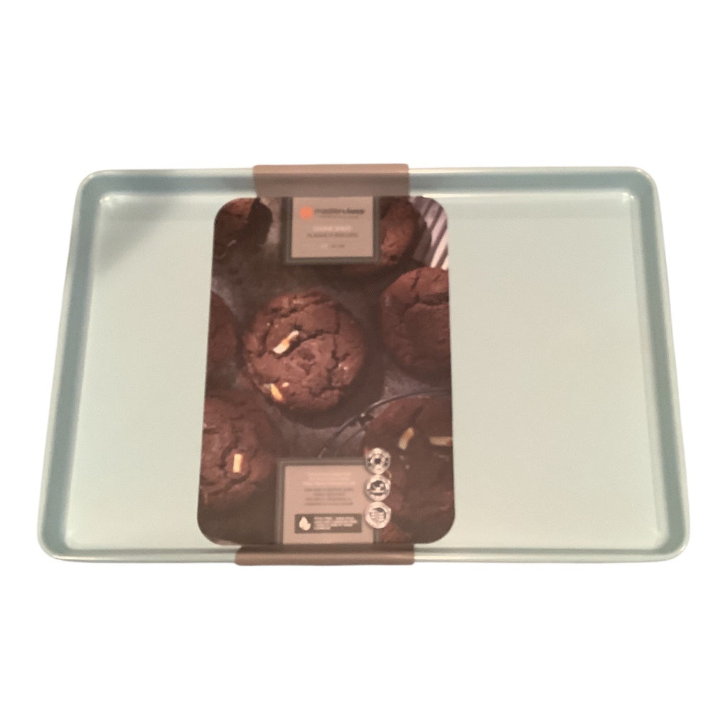 MasterClass Cookie Sheet Baking Tray Non-Stick Heavy Duty 17 In Aqua Finish