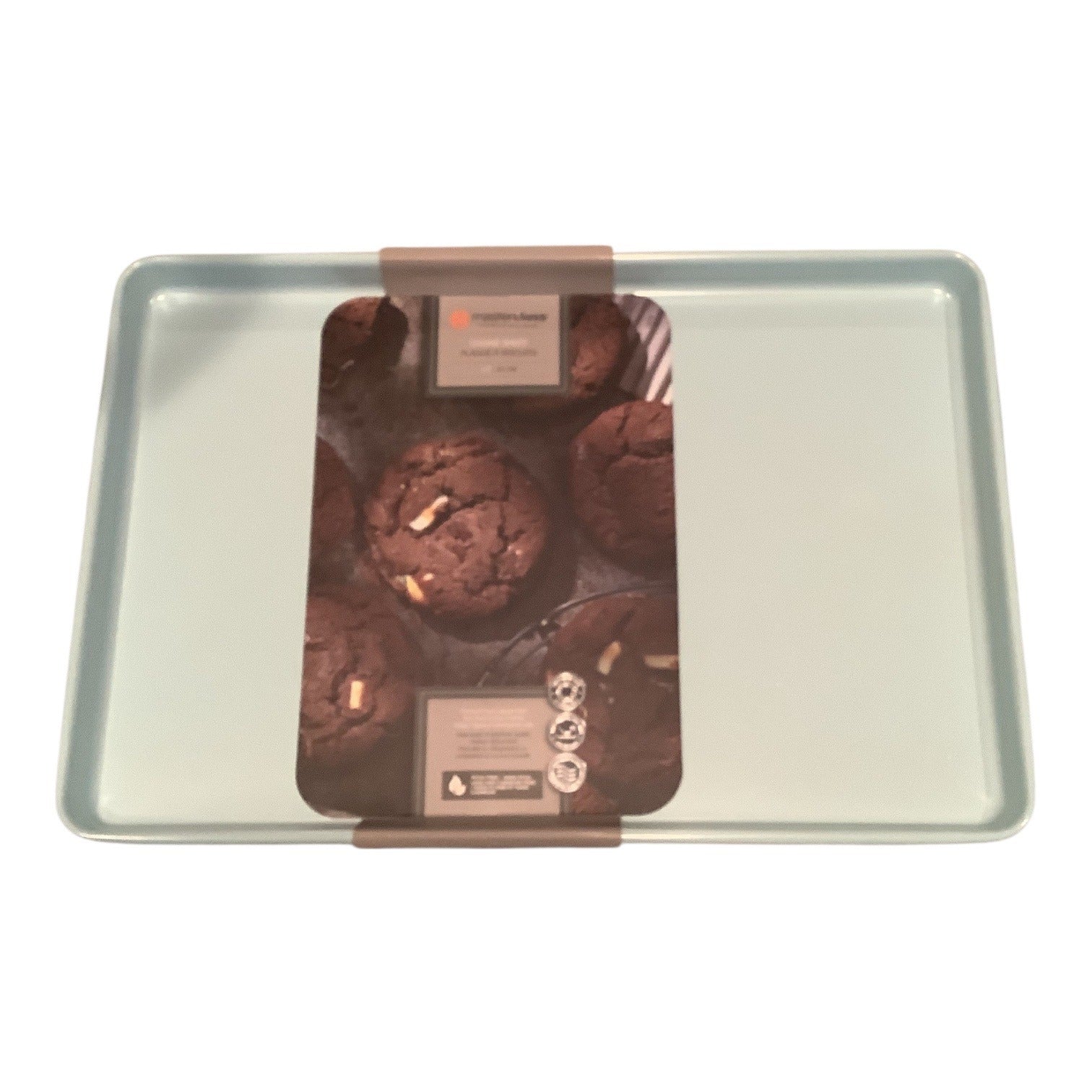 MasterClass Cookie Sheet Baking Tray Non-Stick Heavy Duty 17 In Aqua Finish