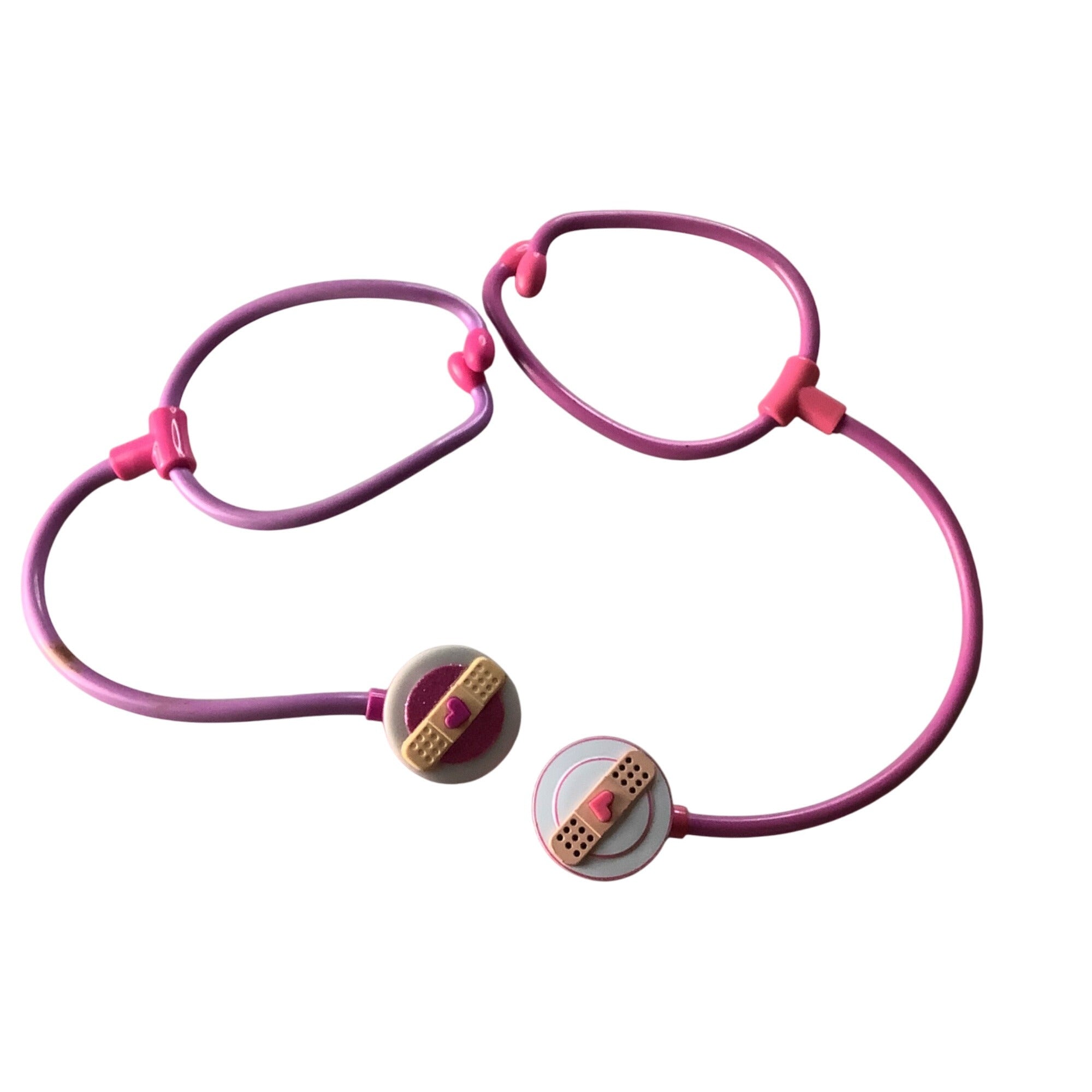Doc McStuffins Kids Play Stethoscope Set 2 Pc Pink & Purple Bandage Design