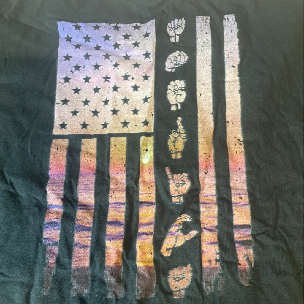 Fruit Of The Loom Ladies XL Black Graphic T-Shirt Short Sleeves HD Cotton