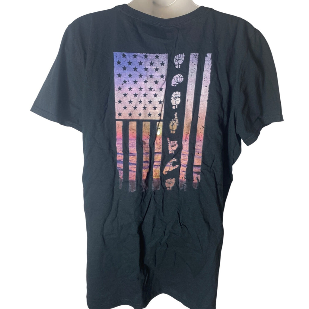 Fruit Of The Loom Ladies XL Black Graphic T-Shirt Short Sleeves HD Cotton