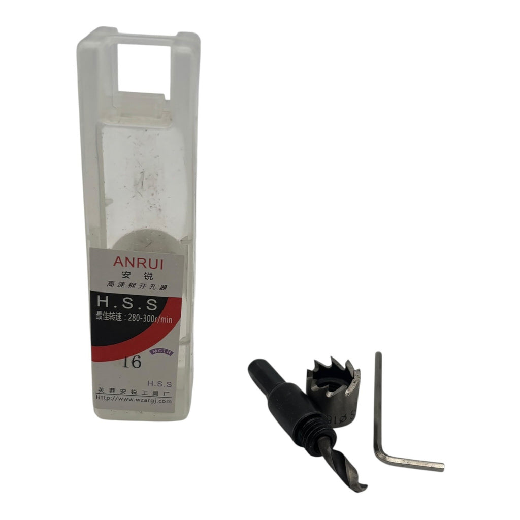 Anrui H.S.S Hole Saw Cutter Kit 16 High-Speed Steel 280-300R/MM Drill Bit Set