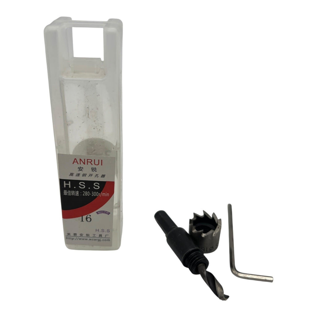 Anrui H.S.S Hole Saw Cutter Kit 16 High-Speed Steel 280-300R/MM Drill Bit Set