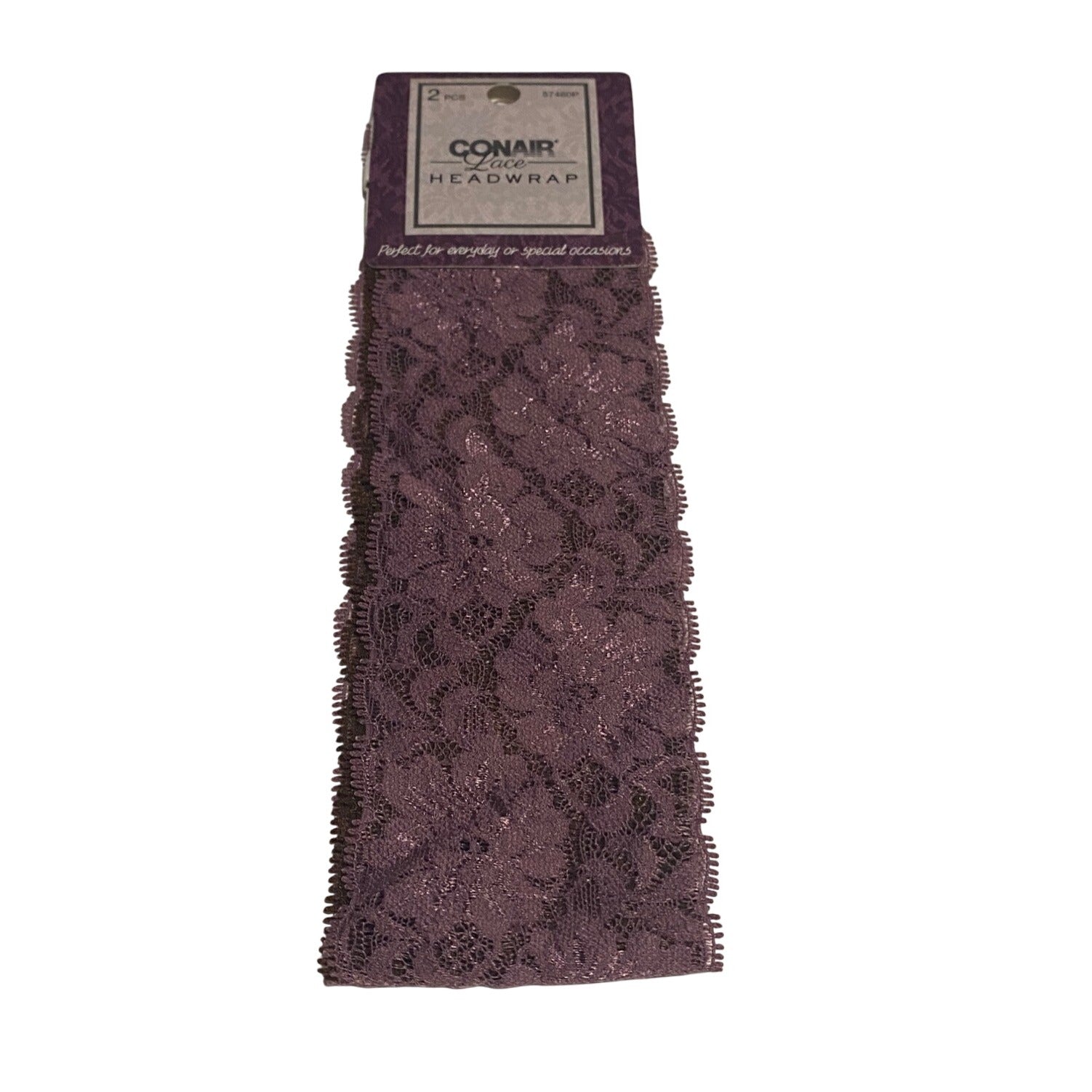 Conair Lace Headwrap 2pcs Multicolor Hair Accessories For Women Purple Brown