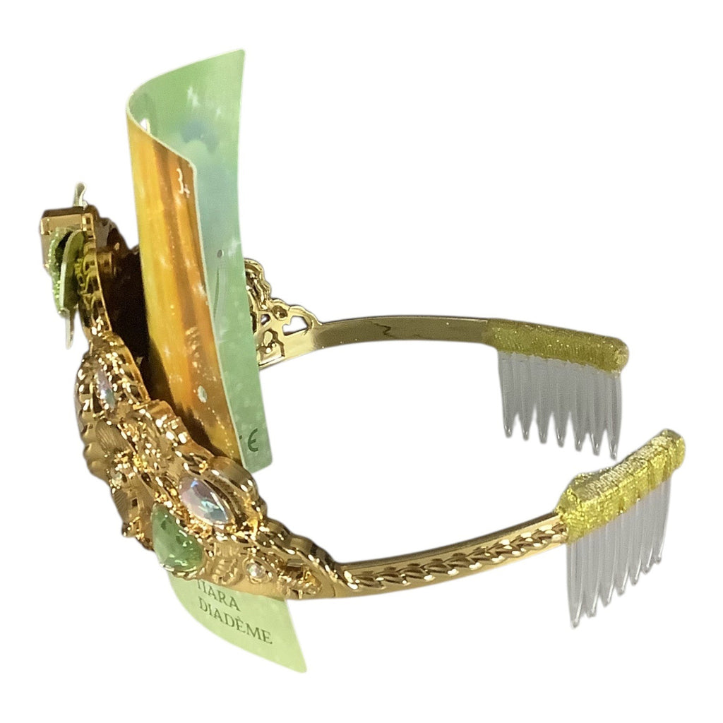 Disney Princess Tiana Gold Tiara With Glitter Bow Gem Accents For Kids Ages 3+
