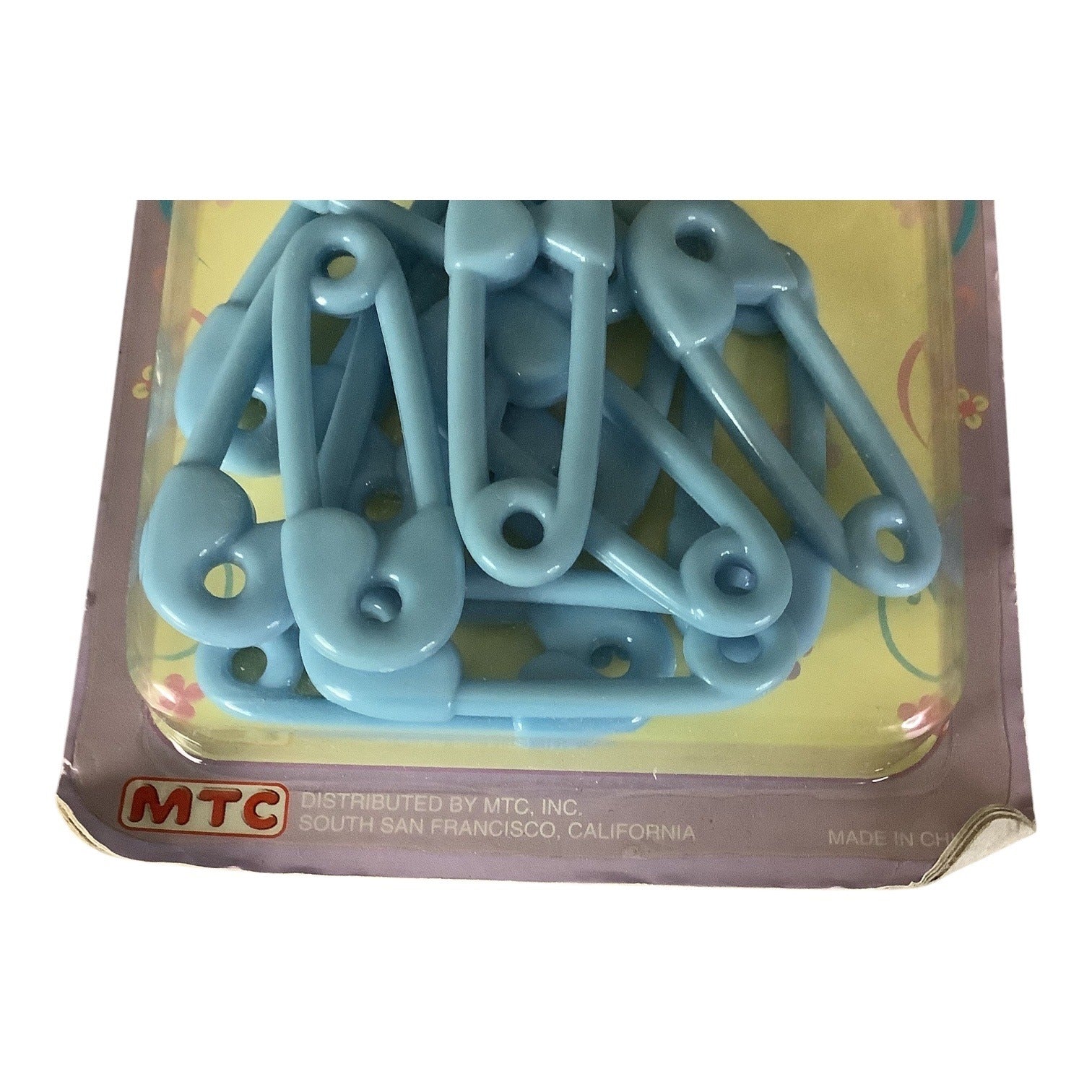 Baby Diaper Pins 2.5 Inch PF-1602 Blue 3 Packs 12 Pins Each By MTC