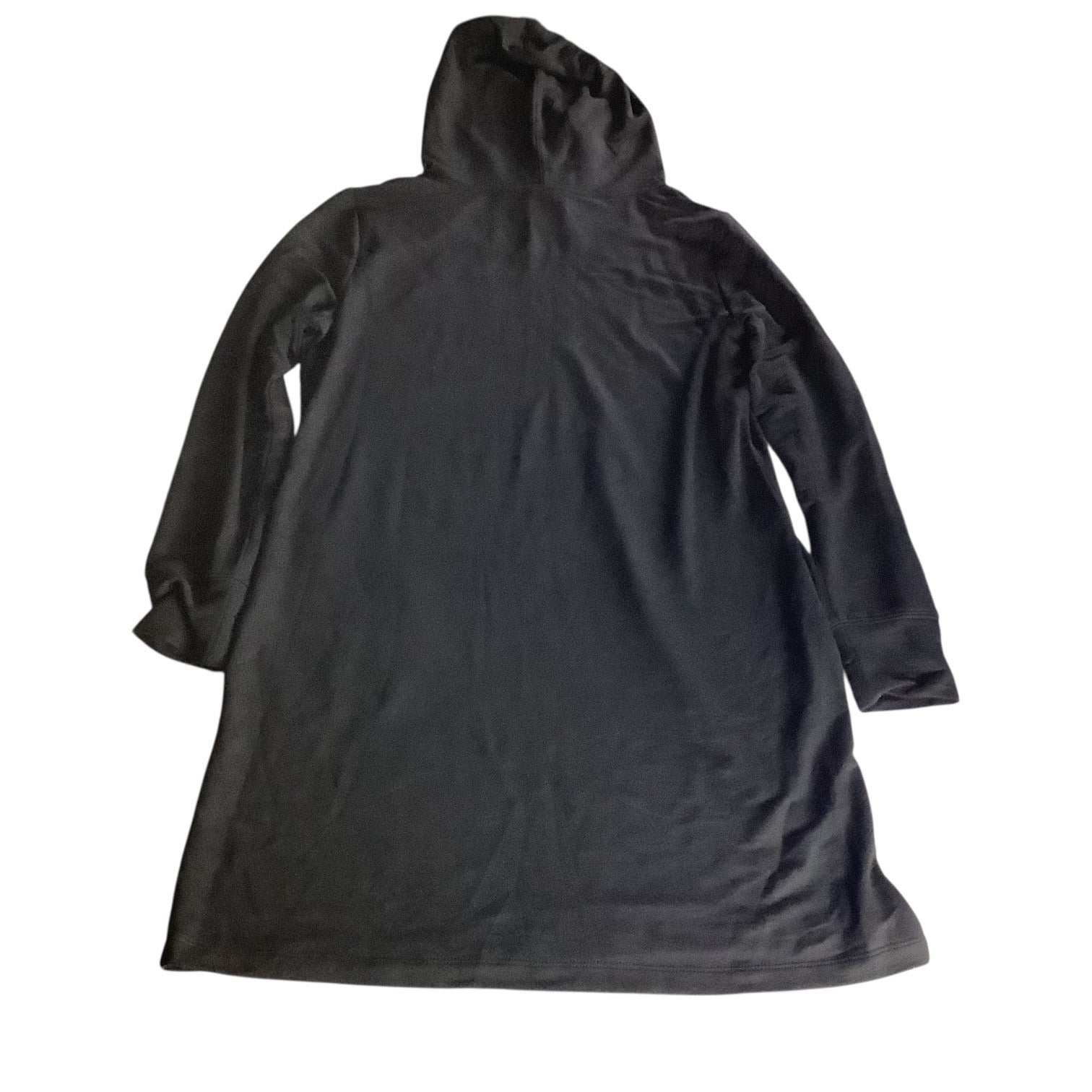 Calvin Klein Side Logo Hoodie Black Dress Womens Size L Long Sleeve