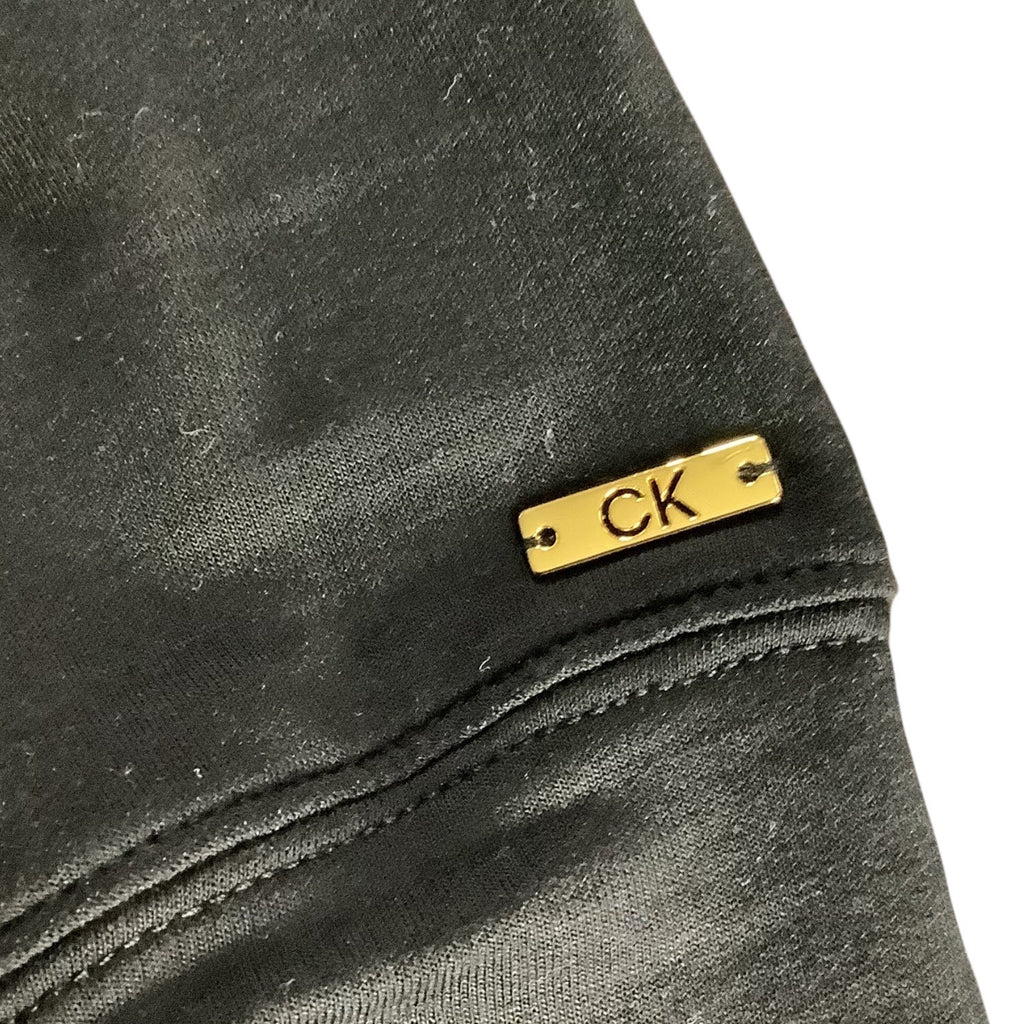 Calvin Klein Side Logo Hoodie Black Dress Womens Size L Long Sleeve