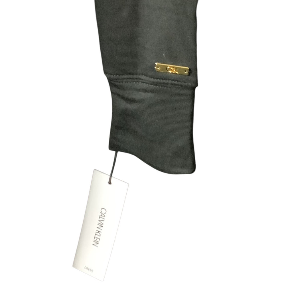 Calvin Klein Side Logo Hoodie Black Dress Womens Size L Long Sleeve