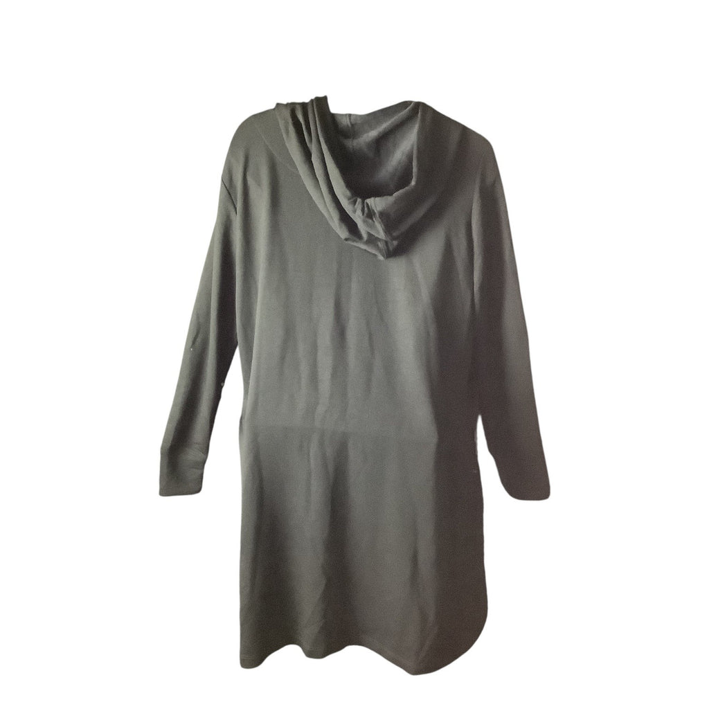 Calvin Klein Side Logo Hoodie Black Dress Womens Size L Long Sleeve