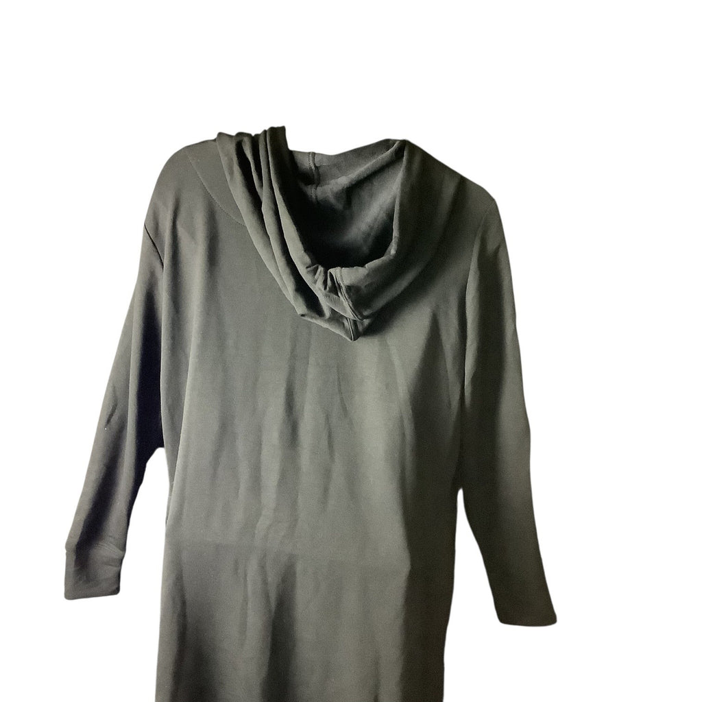 Calvin Klein Side Logo Hoodie Black Dress Womens Size L Long Sleeve