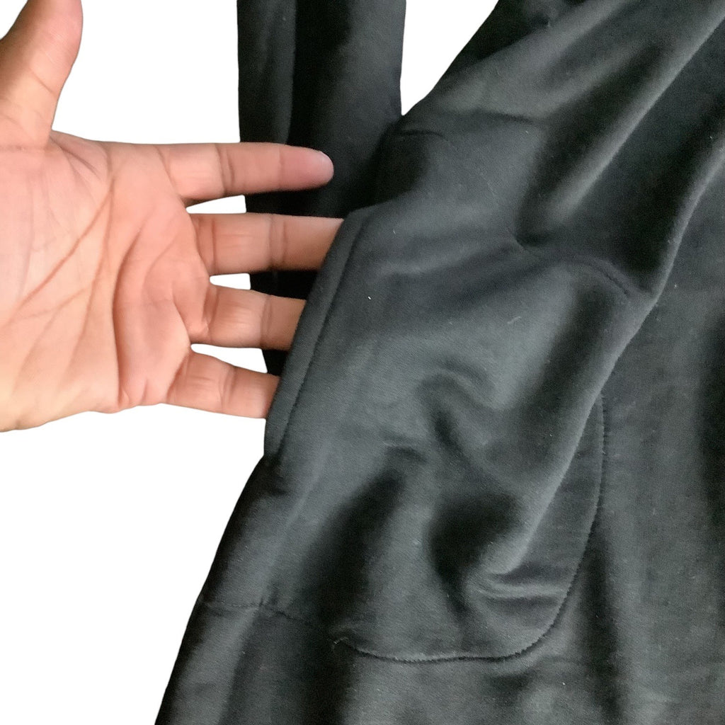 Calvin Klein Side Logo Hoodie Black Dress Womens Size L Long Sleeve