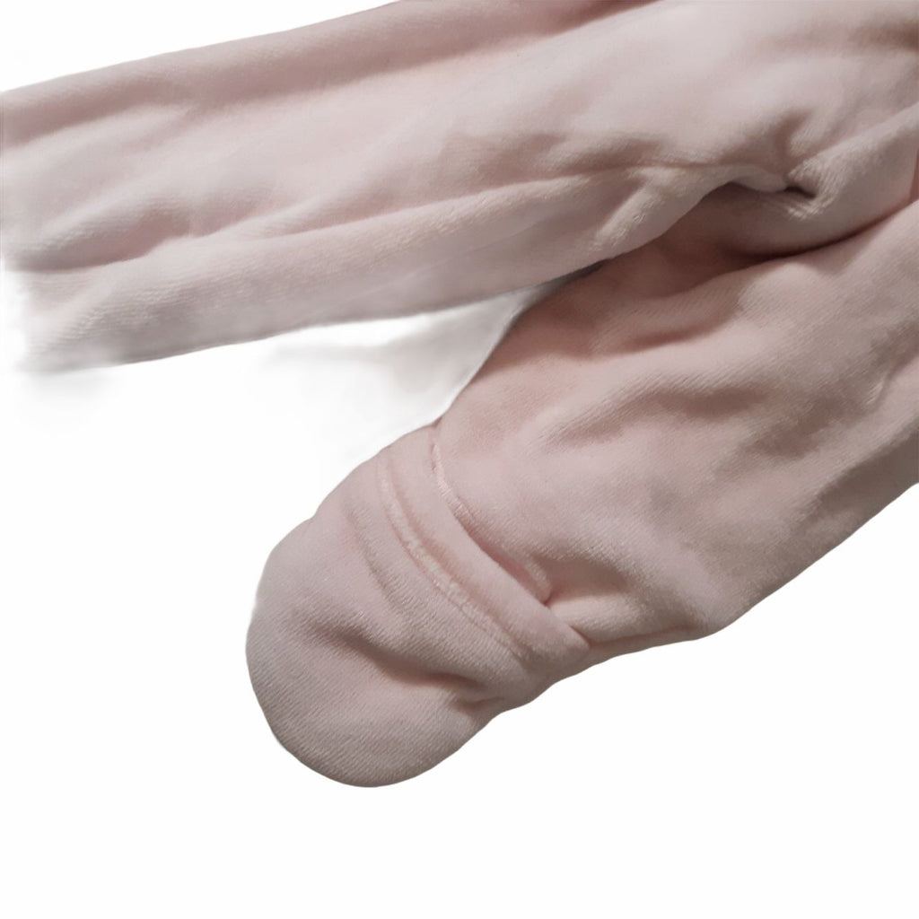 Disney Classic Pooh Baby Girl Hooded Pink Fleece Footed Onesie Embroidery 6M